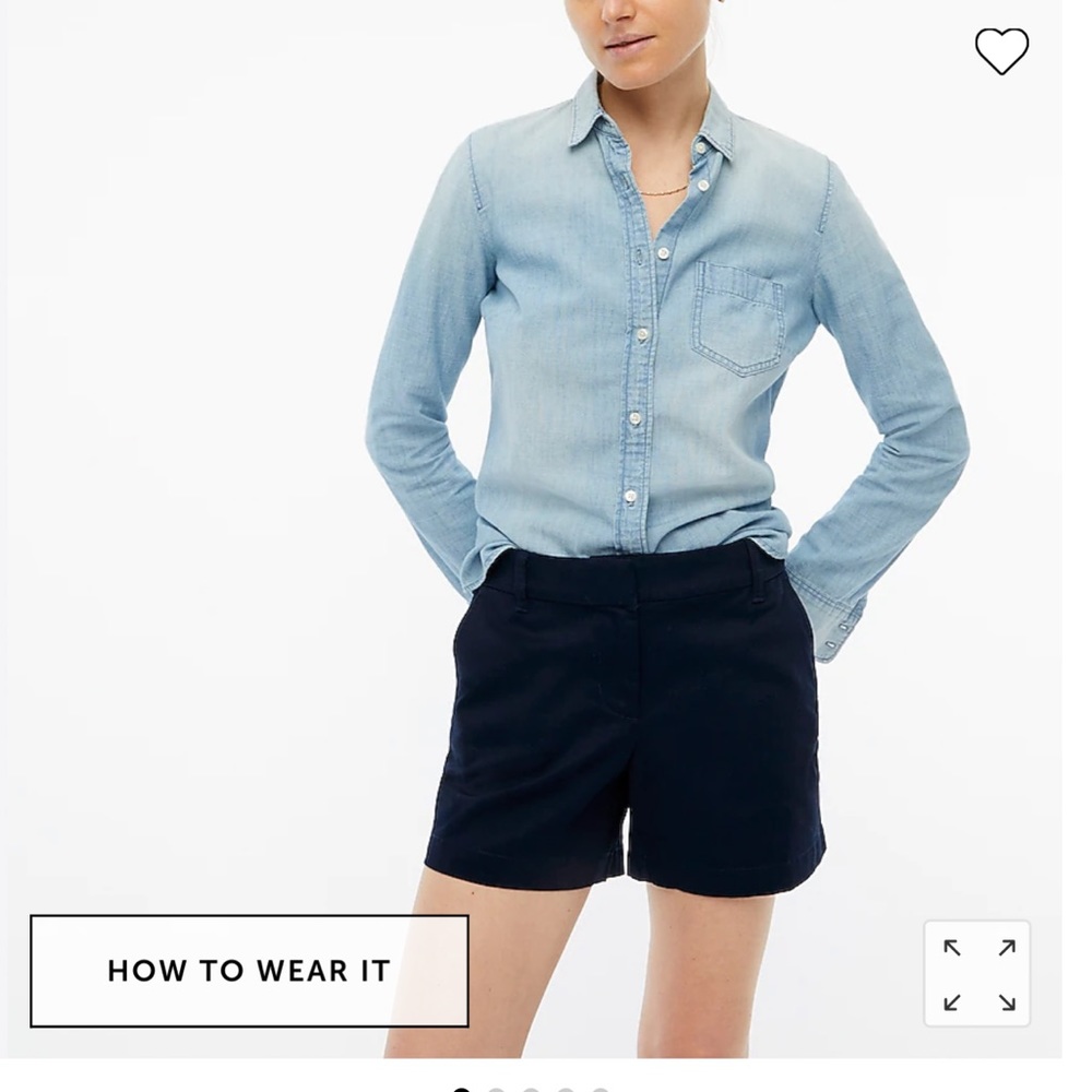 NWT J. Crew black 5in factory shorts